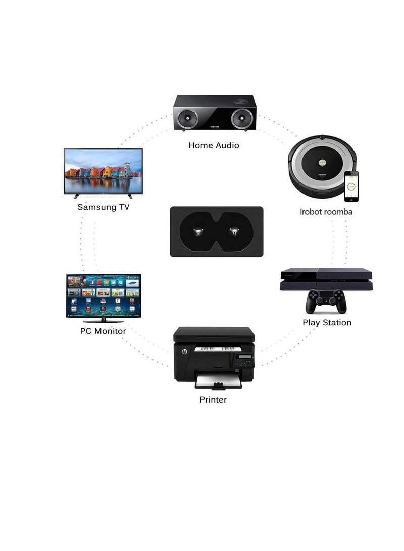 Terabyte كابل طاقة 3 دبابيس 1.5م، موصل زاوية يمين IEC-C7، توافق عالمي: PS4، PS5، سامسونج، LG، TCL، تلفاز سوني، كابل طاقة مكبر الصوت وكابل طاقة Xbox - Image 4