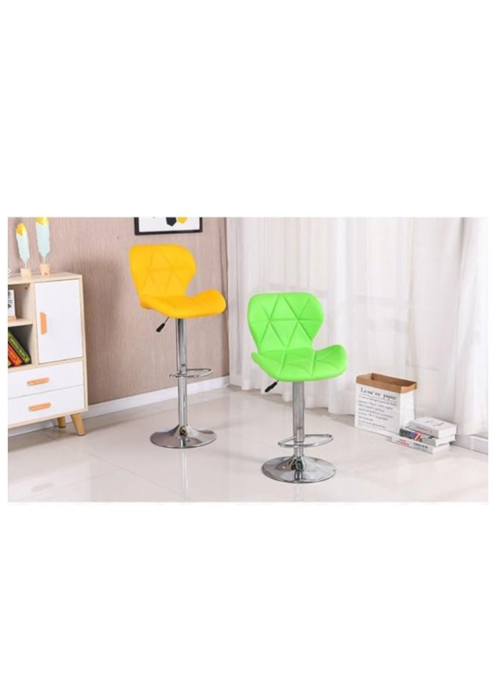 Generic Height Swivel Bar Stool, Bar Chairs with Back, Modern Kitchen Counter Height Barstools, Armless Kitchen Island Stool, for Home Bar Restaurant Kitchen (Green)  - Image 4