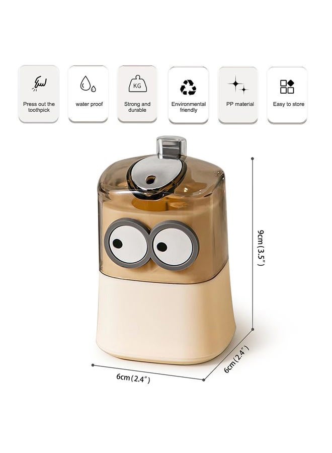 PEFWO Toothpick Holder, Toothpick Dispenser, Pop-up Automatic Toothpick Dispenser, Automatic Toothpick Dispenser for Kitchen, Restaurant, Hotel(Big Eyes) - Image 5