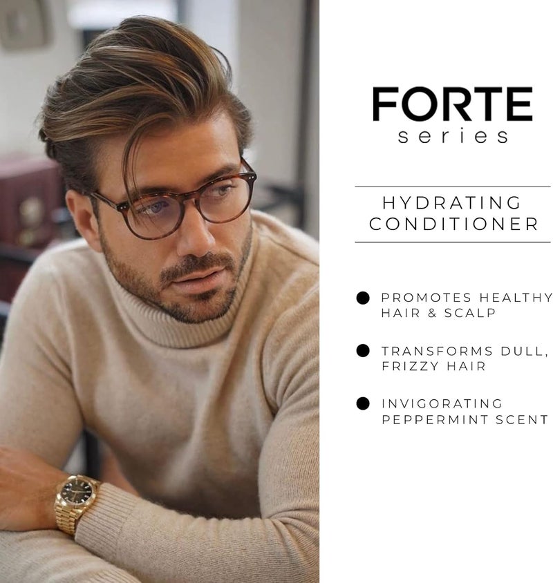 Alex Costa Hydrating Hair Conditioner for Men by Forte Series Deep Treatment for Damaged Hair Nourishing for Dry Hair Sulfate & Paraben for Frizzy Hair (8 oz) - Image 3