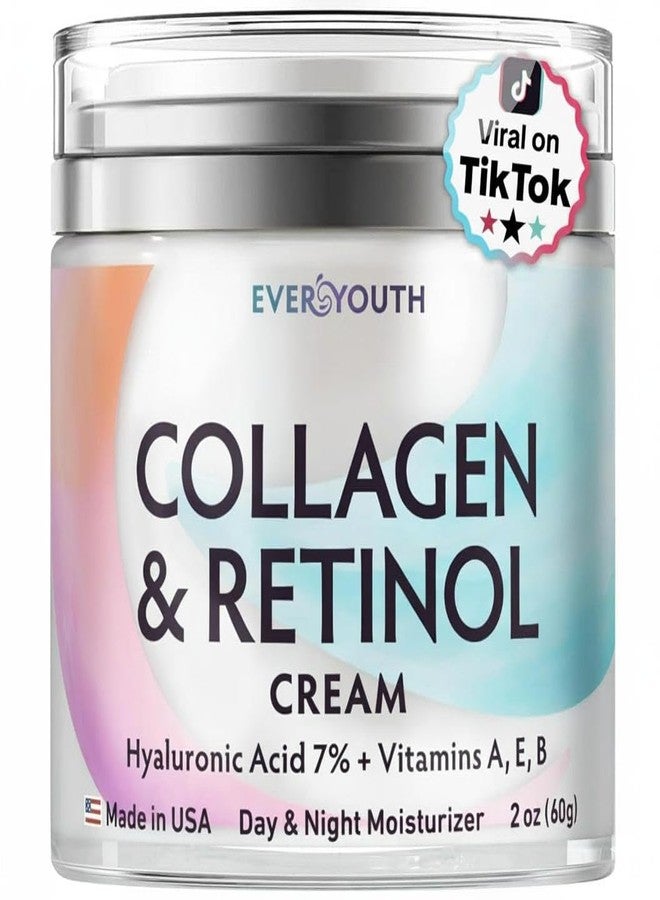 Everyouth Collagen Cream for Face, Neck & Décolleté, Anti Aging Facial Moisturizer for Women with Hyaluronic Acid, Vitamin E, Made in USA, Anti Wrinkle Face Cream, Neck Creams for Tightening and Firming, 1.7oz - Image 1