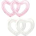 Sonarun 4 Pack Inflatable Swim Rings Float Heart Shaped Swimming Circle Pool Floats for Adults Pool Beach Party Supplies 472 x 394 Inch - Image 3