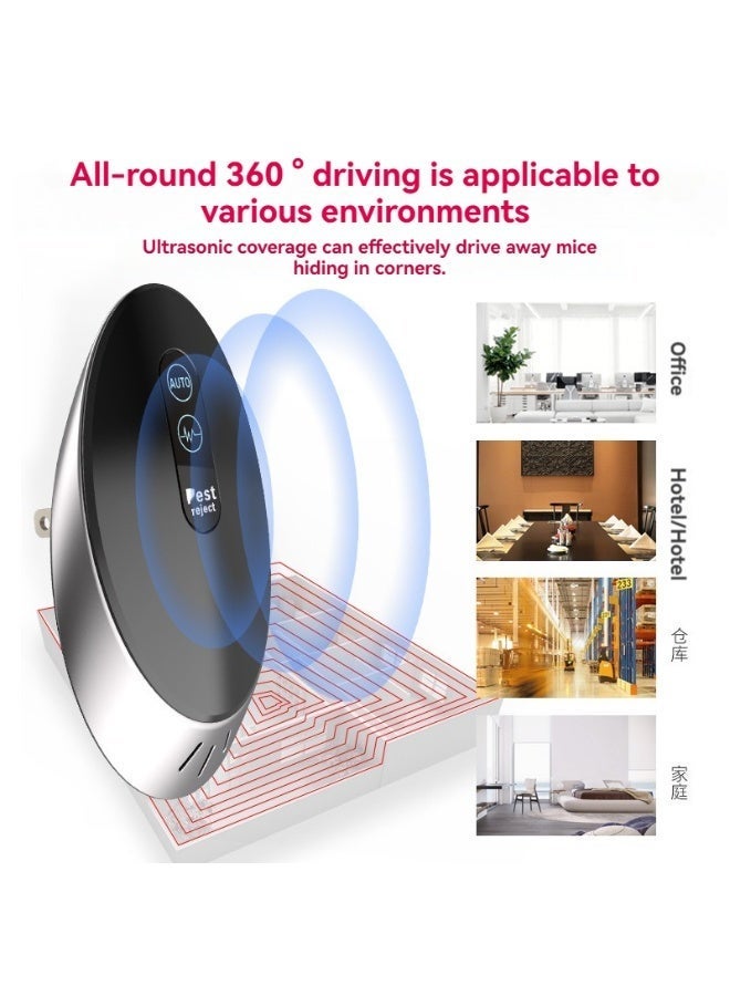 M MIAOYAN Ultrasonic Pest Repeller - 360° silent and non-toxic pest control, automatic frequency switching, repels mosquitoes, mice, and ants, suitable for homes and offices. - Image 2