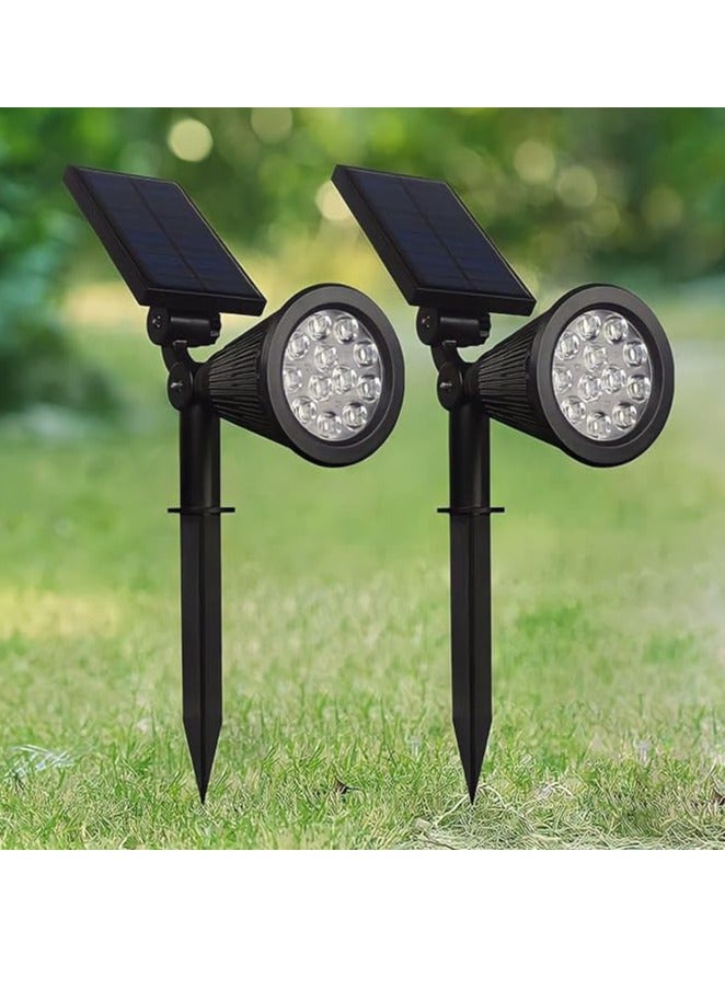YSH E.V.B Outdoor Solar Garden Light, 12LED Waterproof Solar Garden Light, Decor Your Home & Garden (2Pack)  - Image 1