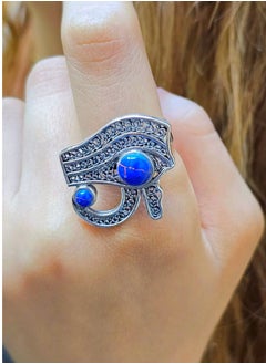 Women's ring in the shape of (Eye of Horus) made of 925 silver. Free size - pzsku/Z6C93C13F2648D9D7A264Z/45/_/1739097556/ac2a1e72-a4fa-4214-bc97-a9b7b2e9f9b4