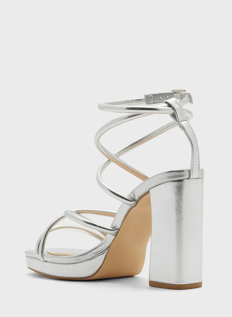Truffle Block Heel Platform Strappy Sandal