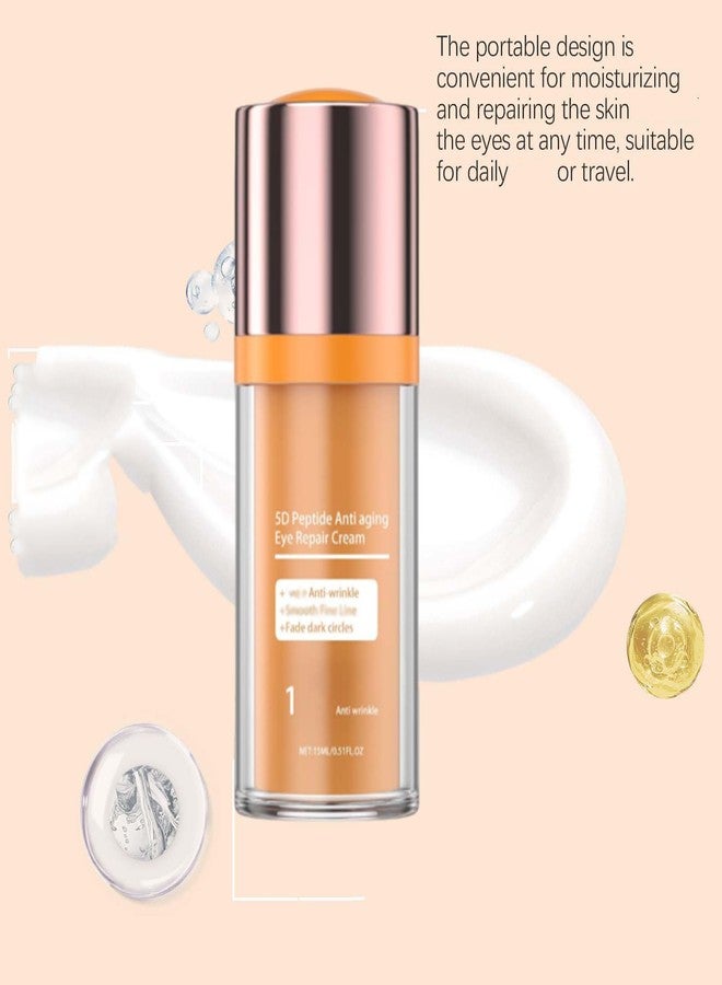 كريم عيون WUEOCU Beauty مع ببتيدات 5D، كريم عيون مع ببتيدات 5D، كريم عيون بالببتيدات، كريم عيون مضاد للشيخوخة، للهالات السوداء والانتفاخات، يرطب البشرة تحت العينين (عبوتان) - Image 5