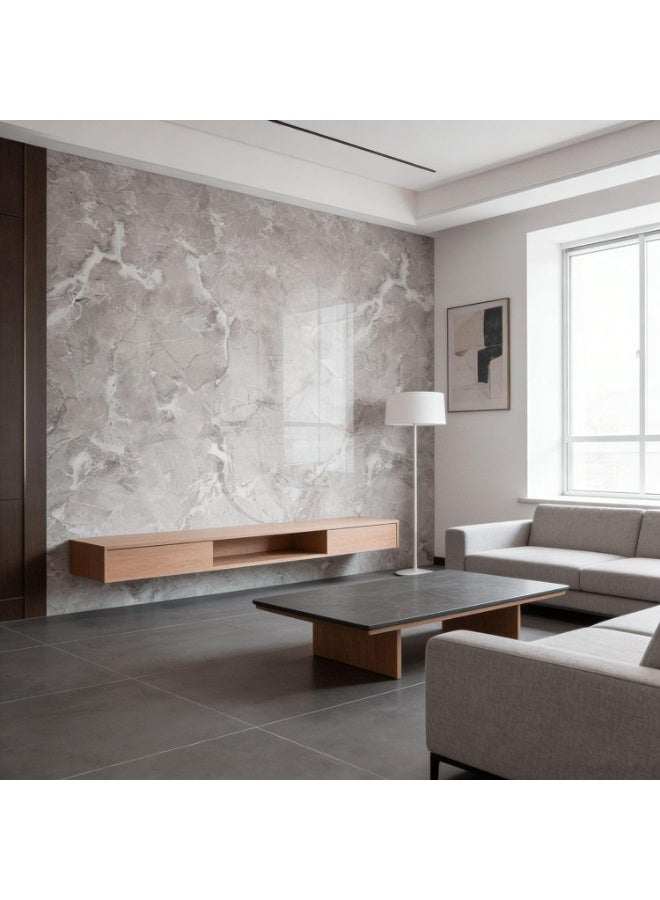 INSIJAM Self-Adhesive Panel Wall Sticker Marble Wall Tiles 300cm x 40cm 1 Roll DIY Kitchen Tile Stickers Waterproof Peel and Stick on Wall Tiles for Bathroom Bedroom Home Decor - Image 4