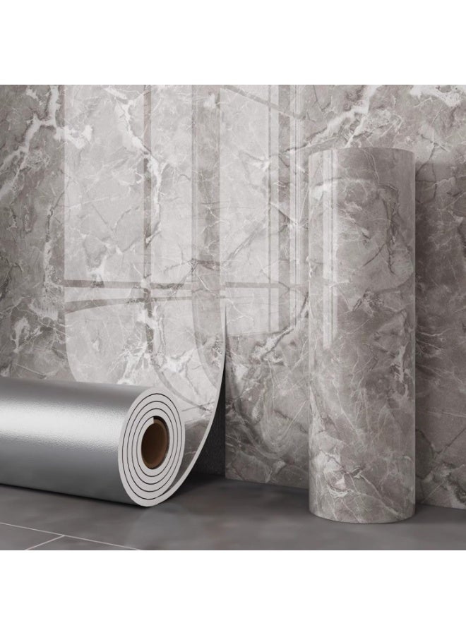 INSIJAM Self-Adhesive Panel Wall Sticker Marble Wall Tiles 300cm x 40cm 1 Roll DIY Kitchen Tile Stickers Waterproof Peel and Stick on Wall Tiles for Bathroom Bedroom Home Decor - Image 1