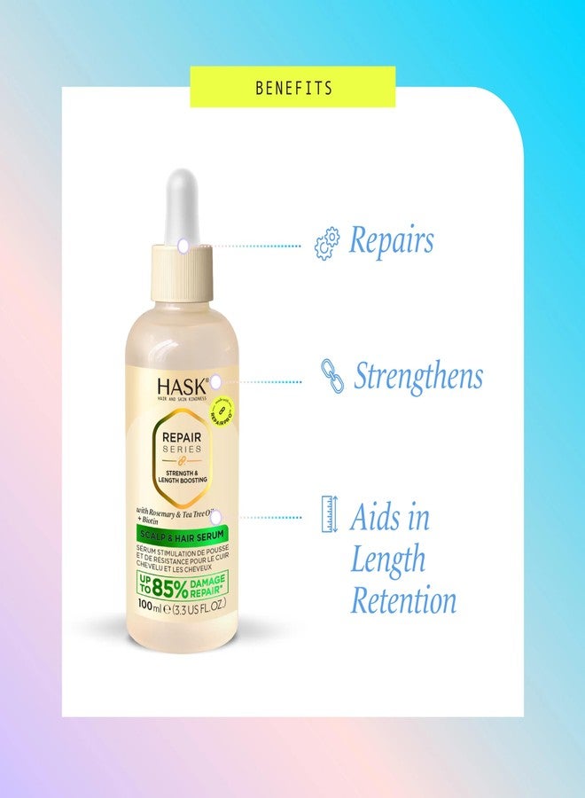 HASK Repair Series Strength & Length Scalp & Hair Serum | Repairs Damage, Thicker Look, Length Retention | Cruelty Free, Color Safe - Image 4