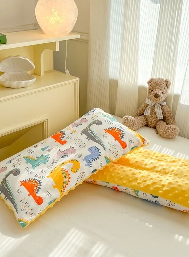 وسادة طفل وسادة نوم للأطفال وسادة فول من القطن الخالص وسادة قيلولة للأطفال وسادة طفل صغير مع كيس وسادة غطاء وسادة قابل للفصل للأطفال من سن 1 إلى 6 سنوات وسائد للأطفال الصغار قابلة للإزالة والغسل 30*50 سم - Image 3
