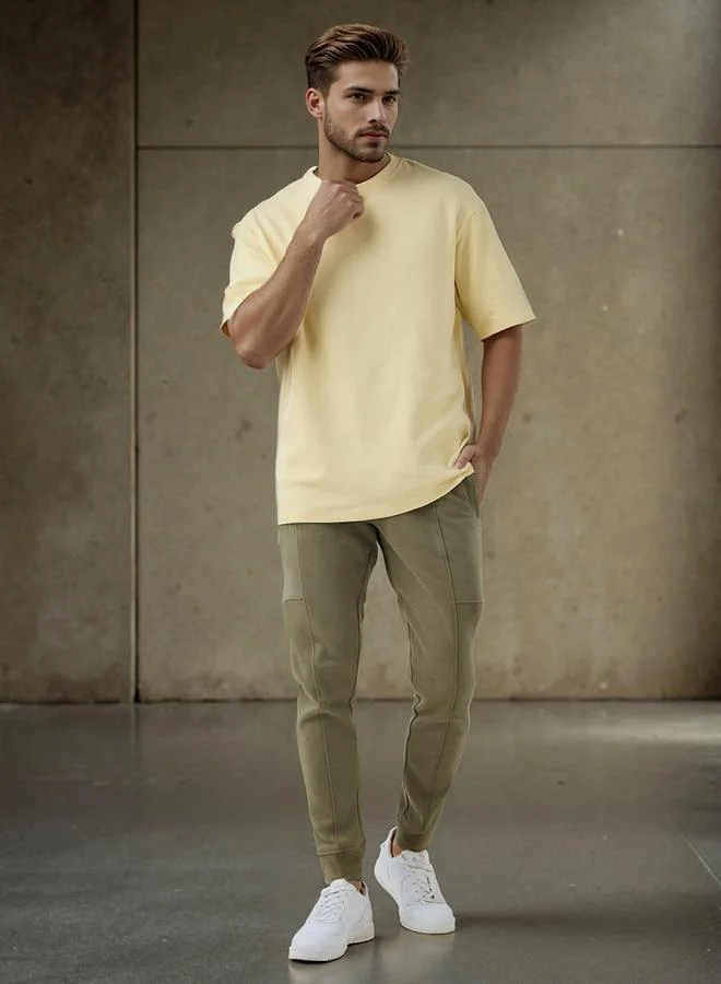 Iconic Iconic Slim Fit Joggers with Drawstring Closure and Pockets