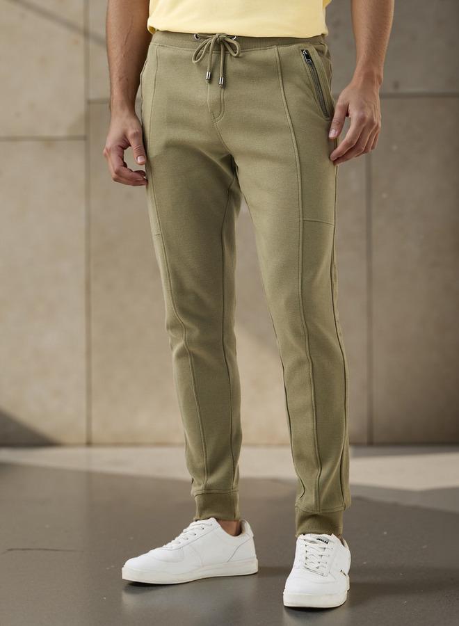 Iconic Slim Fit Joggers with Drawstring Closure and Pockets - Image 1