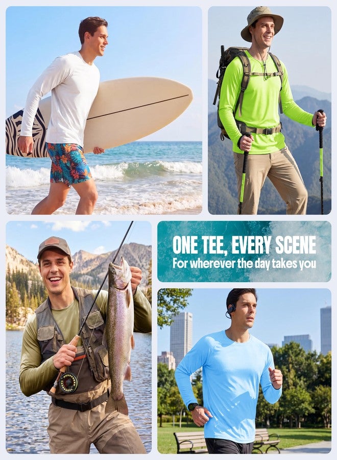 Boladeci SPF Shirts for Men Long Sleeve Swim Shirts Tops UPF 50+ Sun UV Protection Clothing Summer Fishing Shirts Rash Guard Athletic T-Shirts (Gray) - Image 2