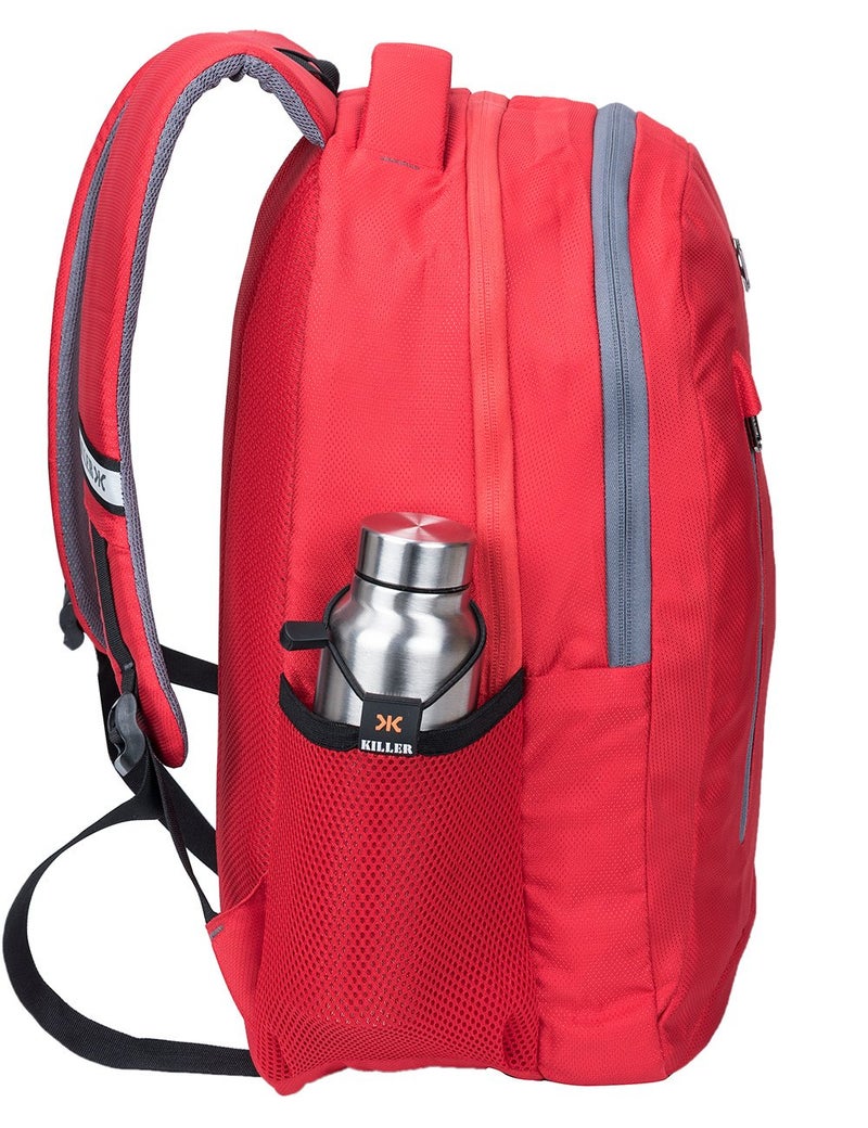 KILLER Orlando Red Polyester Waterproof Laptop Backpack - 15.6 inches Laptop Bag - Image 5