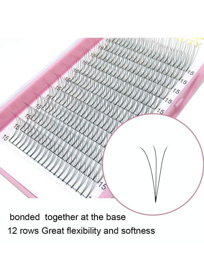 PRO LASHBEAUTY - Premade Volume Eyelash Extensions 3Dc0.0711 Short Stem Premade Fans Eyelash Extensions 9 To 20 Mm Pre Made Lash Fans 3D 5D 7D Volume Lash Extensions .07 .10 C D Curl(3Dc0.0711Mm) - Image 1