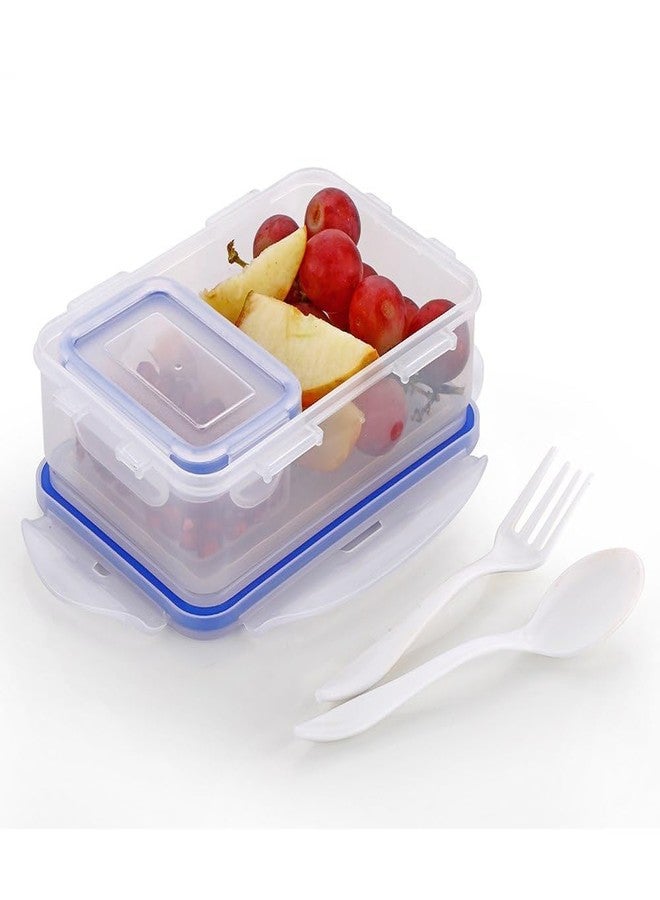Japak Lock & Seal Airtight Lunch Box Set (750ml + 150ml) – 900ml Transparent, Durable & Leak-Proof Tiffin for School, Office & Travel Food Storage - Image 5