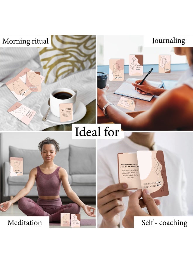 Daily Affirmation Cards for Women, 60 Inspirational & Motivational Cards with Empowering Actions for Girl Boss, Sturdy Double-Sided Deck, Spiritual Gift Deck for Meditation & Self Care - Image 4