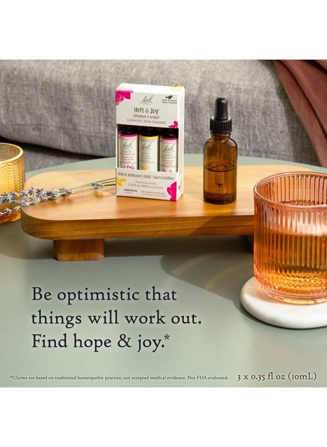 Bach Original Flower Remedies, Hope & Joy Kit, For Comfort & Optimism (Non-Alcohol Formula), Natural Homeopathic Flower Essence, Vegan, 3 x 10mL Droppers  - Image 3