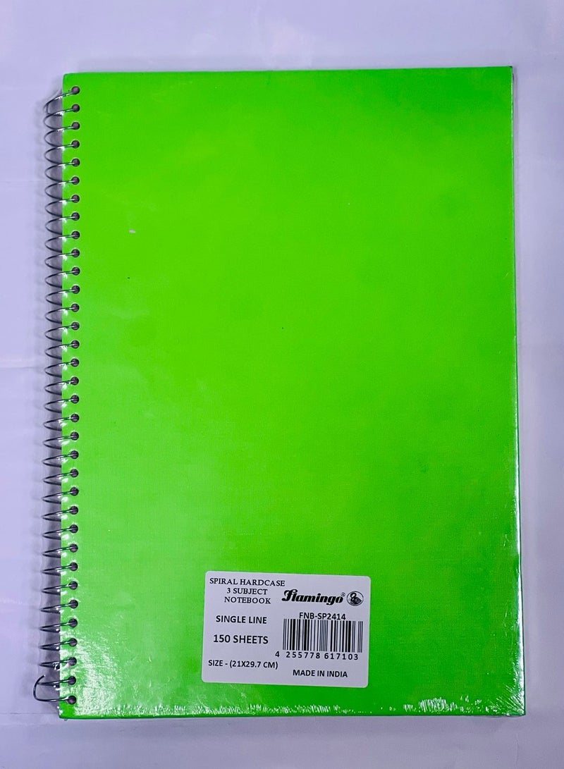 Flamingo 3-Subject Heavy Duty Notebook A4 Size Multicolor - Image 2