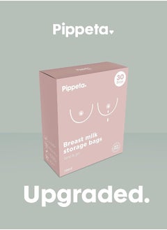 Pippeta Pack of 30 Breast Milk Storage Bags, Up To 200 Ml of Breast Milk, Leak Proof, Pre - Sterilised, For Storing And Freezing Breast Milk  - Image 2