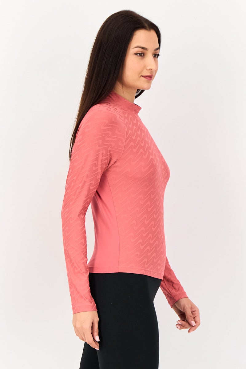 Nike Women Tight Fit Long Sleeve Outdoor T-Shirt, Red - Image 2