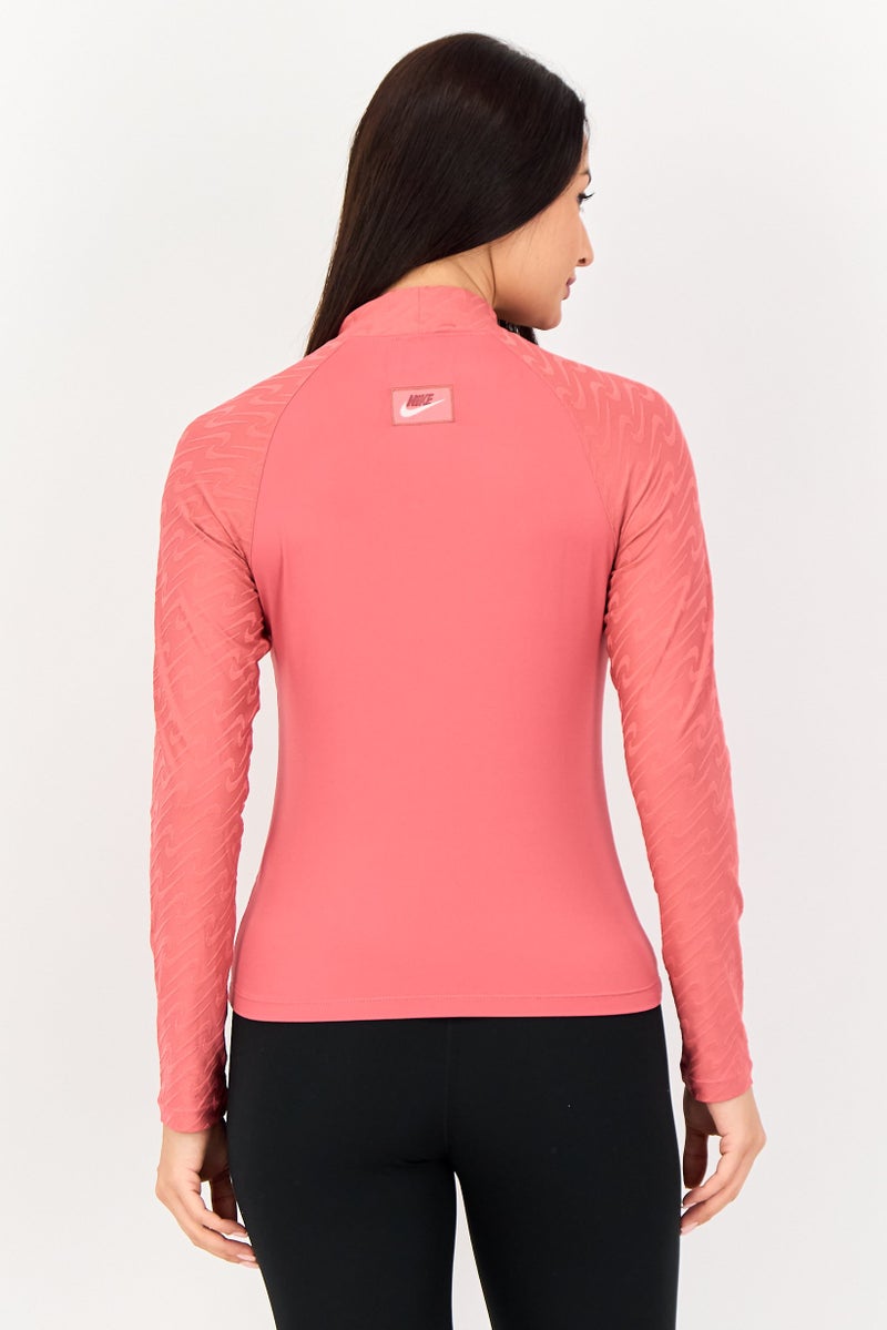 Nike Women Tight Fit Long Sleeve Outdoor T-Shirt, Red - Image 4