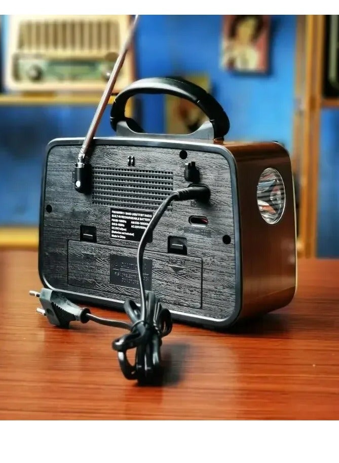 Bluetooth Portable Radio – Rechargeable FM/AM Radio with Speaker, USB, TF Card, and AUX Support – Wireless Radio for Home, Outdoor, and Travel  - Image 4