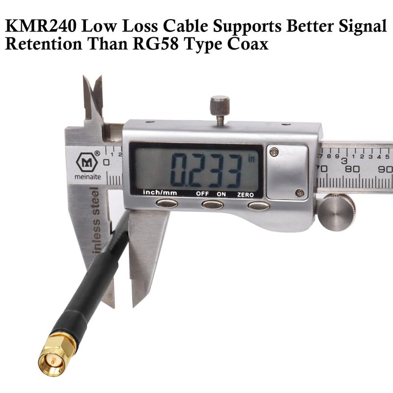 XRDS -RF XRDS 12FT SMA Extension Coax Cable - SMA Male to FemaleConnector 50 Ohm KMR240 Low Loss - Image 4
