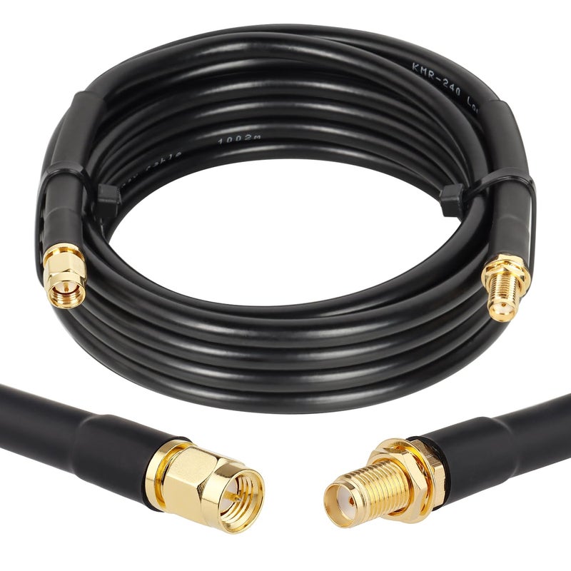 XRDS -RF XRDS 12FT SMA Extension Coax Cable - SMA Male to FemaleConnector 50 Ohm KMR240 Low Loss - Image 1