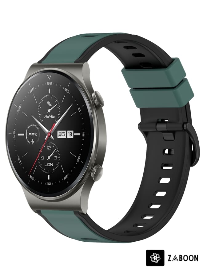 Zaboon Huawei GT2 Pro 22mm Two-Color Silicone Watch Band - Image 1