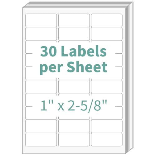 MBLABEL 200 Sheets 6000 Lables Shipping Return Address Labels for Laser & Inkjet Printers, 1" x2-5/8 White Shipping Labels, 30 Up Labels Printable Mailing Address Label - Image 1