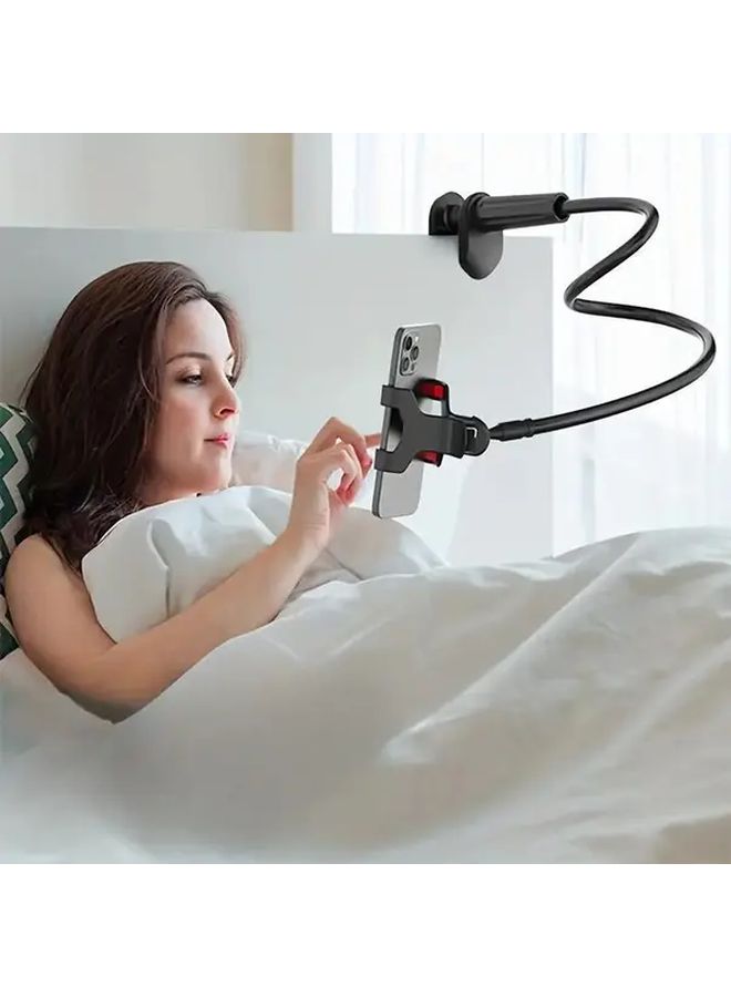 White Universal 360 Rotating Flexible Gooseneck Phone Holder Stand for Smartphones Tablets - Image 4