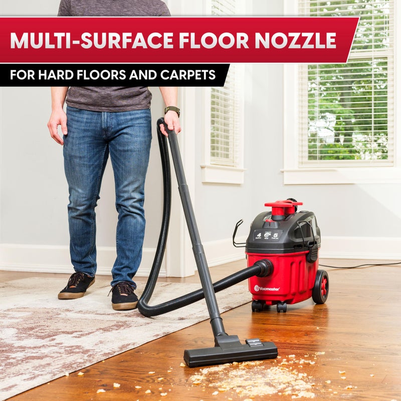 Vacmaster 4-Gallon 5 Peak HP Household Wet/Dry Vacuum - VF408B 1101 - Image 3