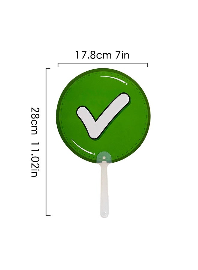 5pcs Double-Sided Classroom Voting Paddles - Green/Red True/False YES/NO Educational Paddles With, for Teacher, Student, Auctions, Quizzes, Polls - Durable PP Material, Classroom, Office, Homeschool Learning Supplies, Classroom Decorations for Teachers, Educational Tools, Simple Design, Sturdy Construction, Teacher Supplies, Easytouse Design, Lightweight Paddles, Quiz Accessories, Homeschool Parents - Image 5