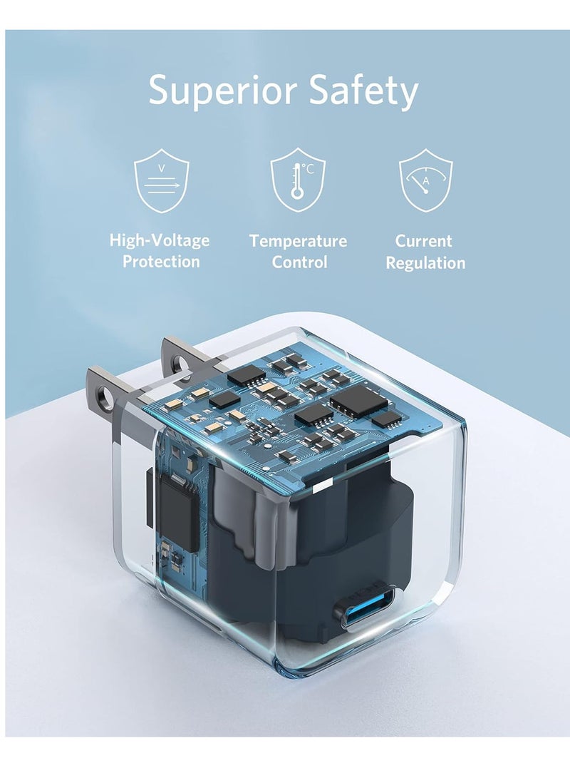 Anker USB C Charger, Anker Fast Charger with Foldable Plug, PowerPort III 20W Cube Charger for iPhone 14/14 Plus/14 Pro/14 Pro Max/13, Galaxy, iPad/iPad Mini and More (Cable Not Included) - Image 5