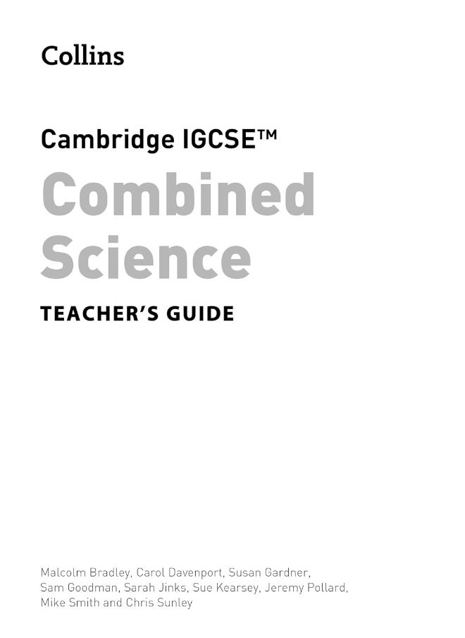 Collins Cambridge IGCSE™ Combined Science Teacher Guide  - Image 2
