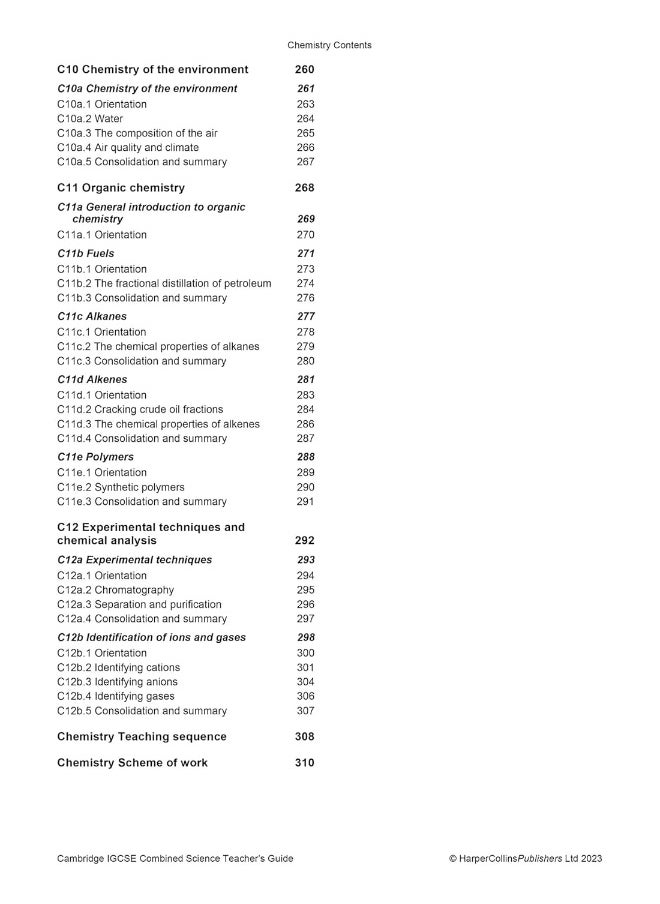 Collins Cambridge IGCSE™ Combined Science Teacher Guide