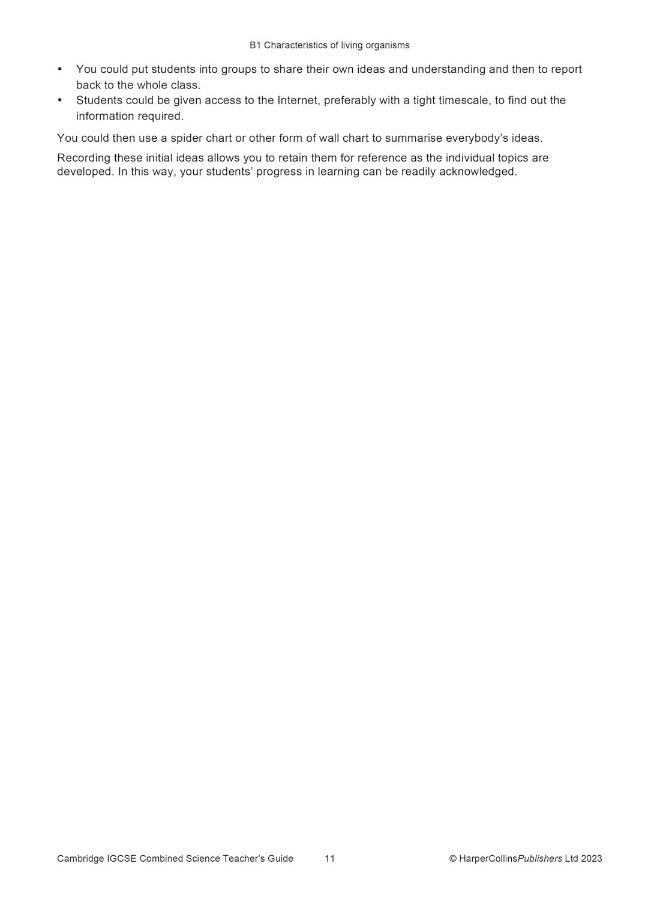 Collins Cambridge IGCSE™ Combined Science Teacher Guide