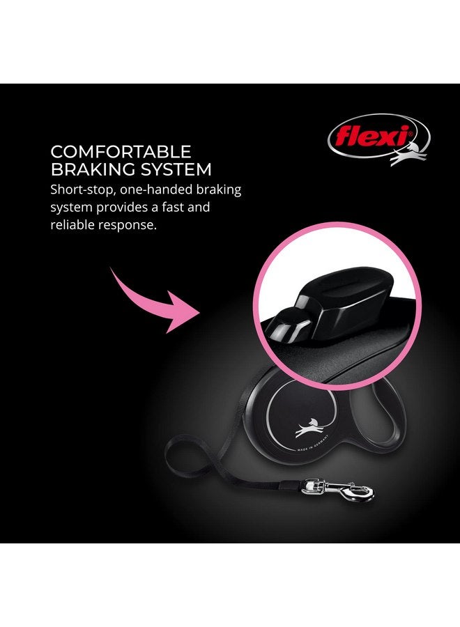 فلكسي مقود FLEXI New Classic القابل للسحب للكلاب الصغيرة التي يصل وزنها إلى 18 رطلاً - 10 أقدام، وردي | مقود مشي للحيوانات الأليفة خالٍ من التشابك مع فرامل بيد واحدة وإيقاف مؤقت وقفل | منتج بجودة ألمانية - Image 4