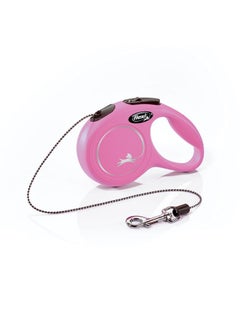 Flexi FLEXI New Classic Cord Retractable Dog Leash for Small Dogs up to 18 lbs. - 10 ft., Pink | Tangle-Free Pet Walking Leash with One-Handed Brake, Pause, Lock|German Quality Product  - Image 1