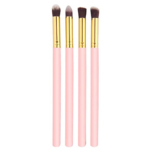 Adbeni 4pcs/Set Professional Eye Brushes Set Foundation Mascara Blending Pencil Brushes Makeup Tools Cosmetic Black Brush Pink - Image 1