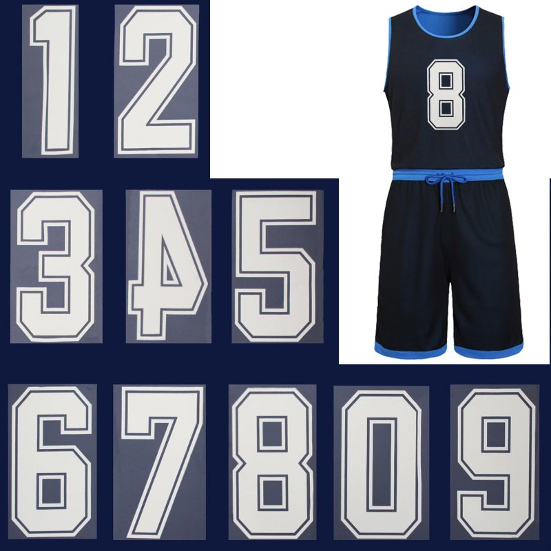 Mimeile Number Iron on Decals Heat Transfer Vinyl Stickers 8 Inch Number White 09 Iron on Patches DIY Design for TShirt Jersey Team Uniform Sports Basketball Baseball Craft Clothing Decor - Image 3