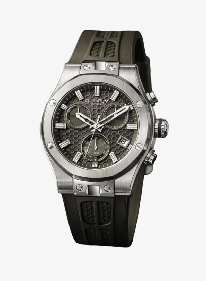 كوانتوم Men's Silicone Analog Watch HNG1230.375 - 44 mm