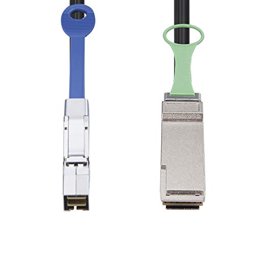 10Gtek SFF-8644 to QSFP (SFF-8436) DDR Hybrid Mini SAS Cable, External Copper SAS Cable for NetApp DS4243 DS4246 DS2246, 100-Ohm, 2-Meter(6.6-ft) - Image 3