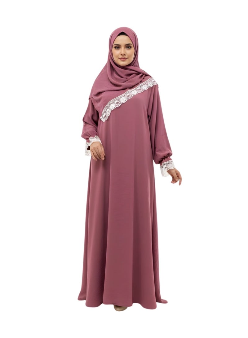 لامورا فستان صلاة إسلامي للنساء | عباءة، زي حجاب من قطعة واحدة، جلابية - Image 1