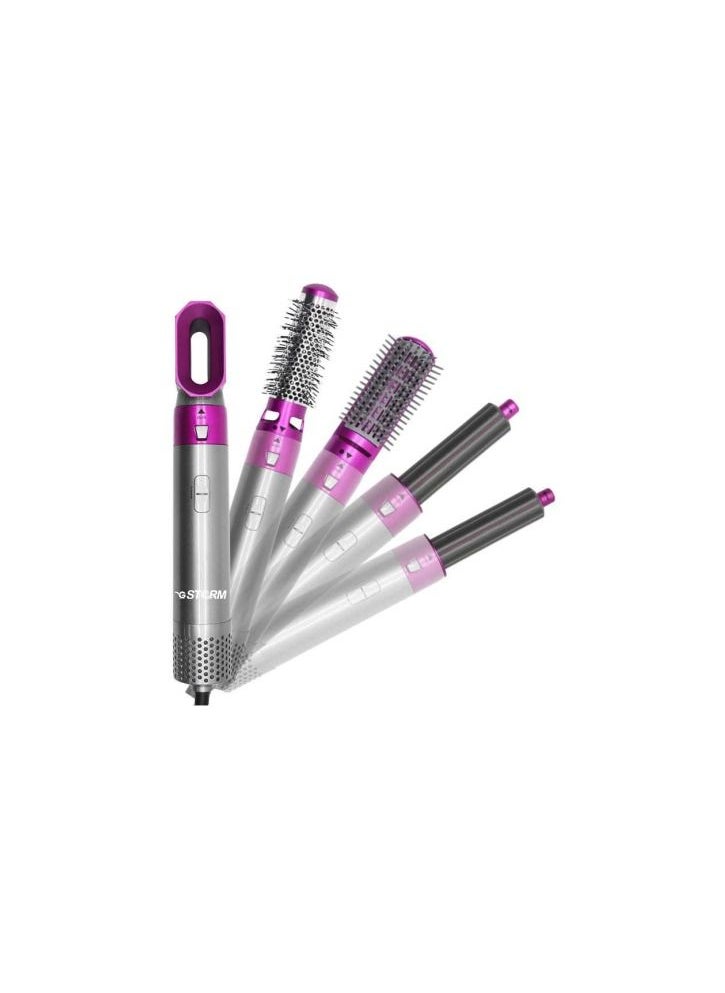 GSTORM GStorm 5 in 1 Hair Curlers Rollers, Hair Curling Wand Detachable Styler, Negative Ion Straightener Hair Curler for Straightening Curling Drying Combing Scalp Massage Styling  - Image 1