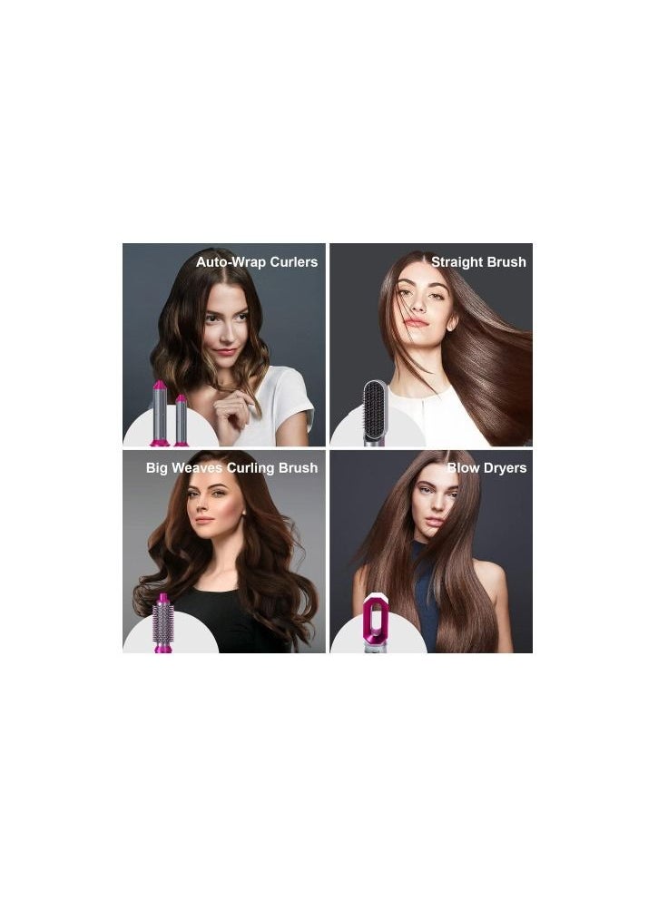 GSTORM GStorm 5 in 1 Hair Curlers Rollers, Hair Curling Wand Detachable Styler, Negative Ion Straightener Hair Curler for Straightening Curling Drying Combing Scalp Massage Styling  - Image 5