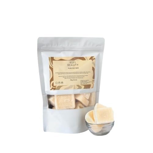 KEFI Beauty Soy Wax for Candle Making SOYA Wax 100 Pure and Natural Candle Wax Smooth Clean Burn for All Types Candle Making and Craft 750 Gram White - Image 1