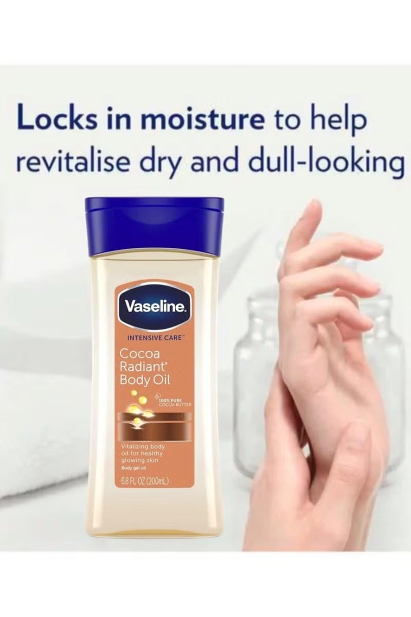فازلين زيت الجسم إنتينسيف كير مع زبدة الكاكاو النقية 200مل مكون من قطعتين - Image 3